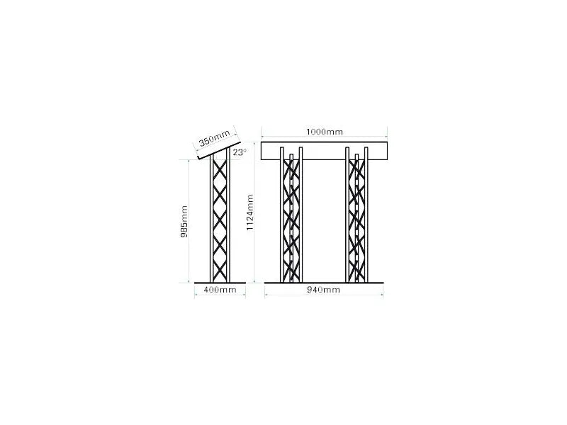 OPTI Trilite 100 Series Double Tri-Truss Lectern