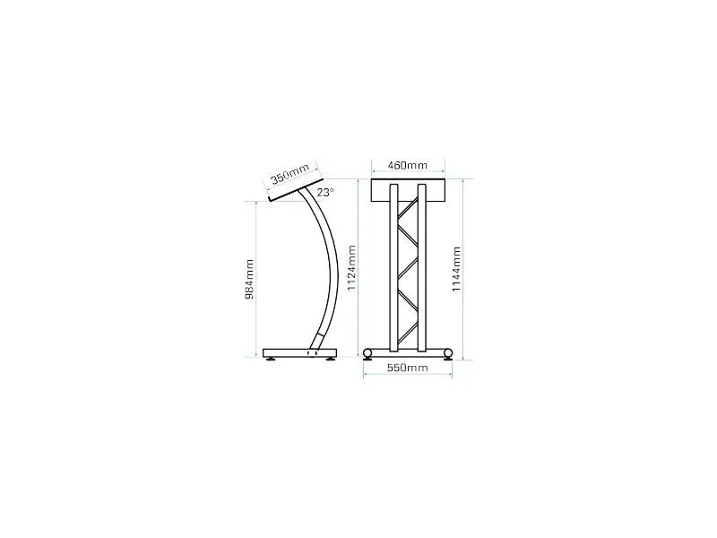 OPTI Trilite 200 Series Curved Ladder Lectern