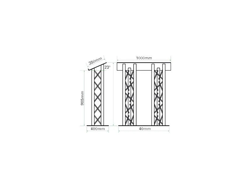 OPTI Trilite 200 Series Double Tri-Truss Lectern