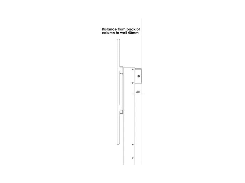 Loxit 8920 Slimline Multi-Position Fixed Height Wall to Floor Screen Mount