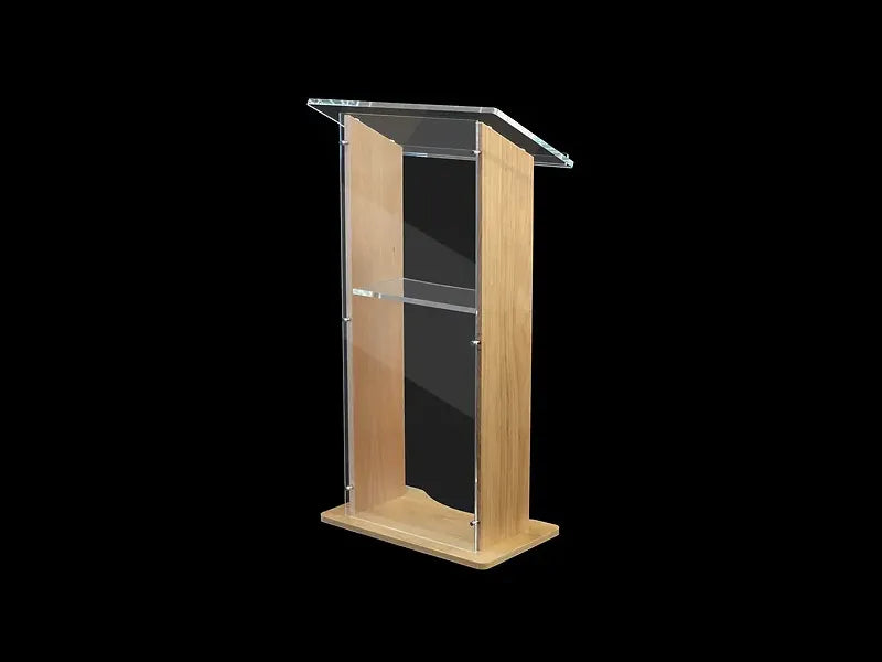 Amethyst Wood Veneer & Acrylic Lectern