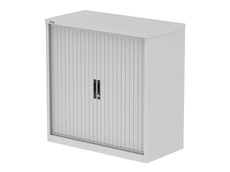 Qube Side Tambour Cupboard With Shelves