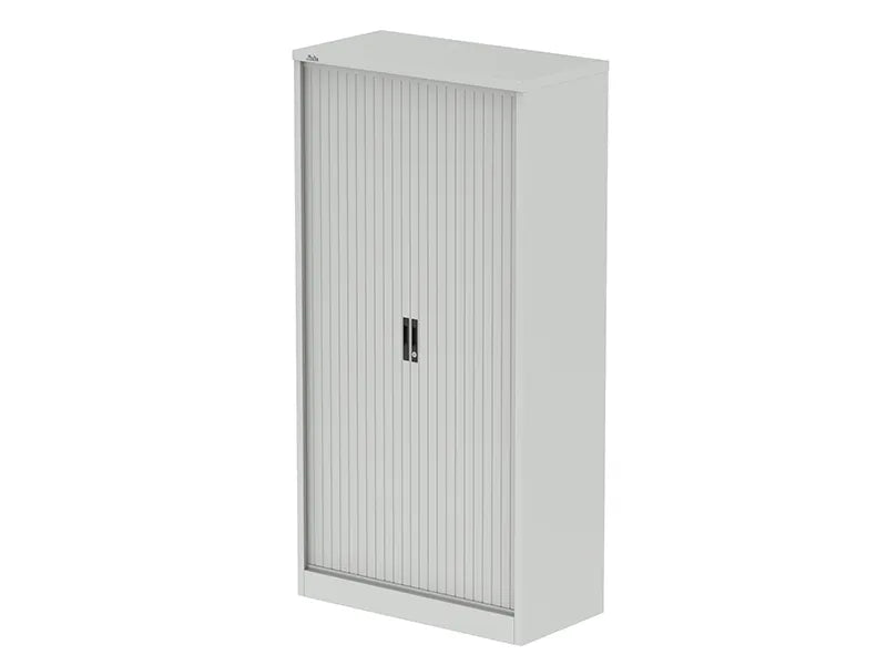 Qube Side Tambour Cupboard With Shelves