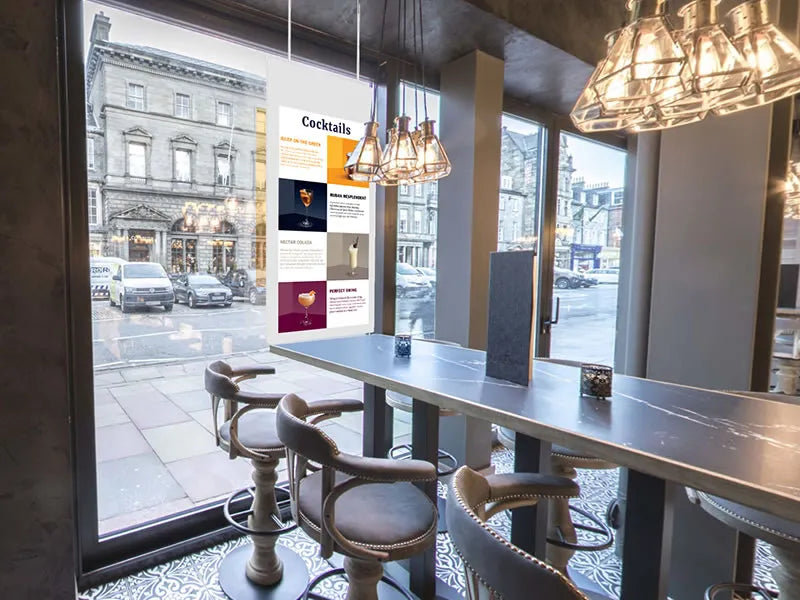 Hanging Double Sided Window Displays (43"-55")