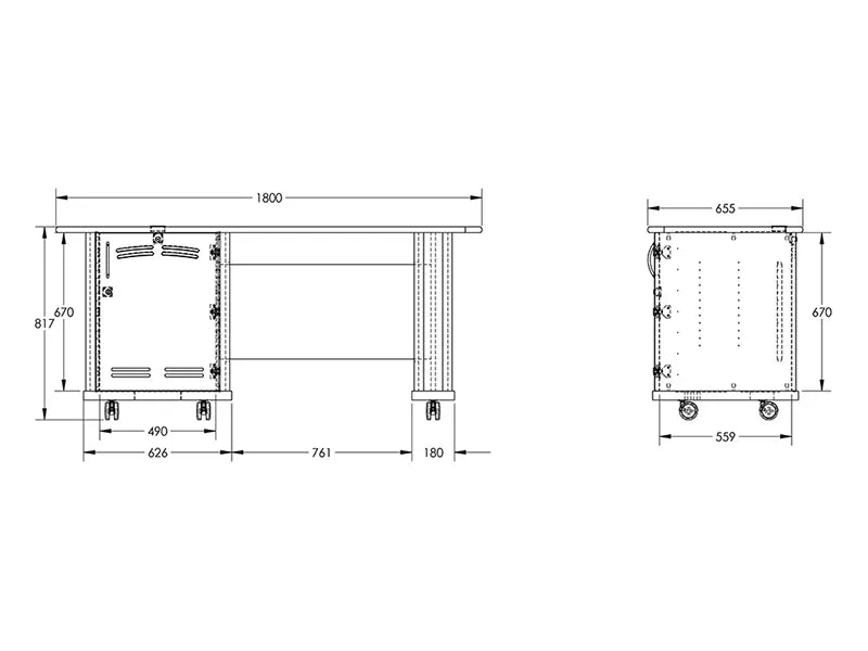 Alpha Presenter Mobile Teaching Desk