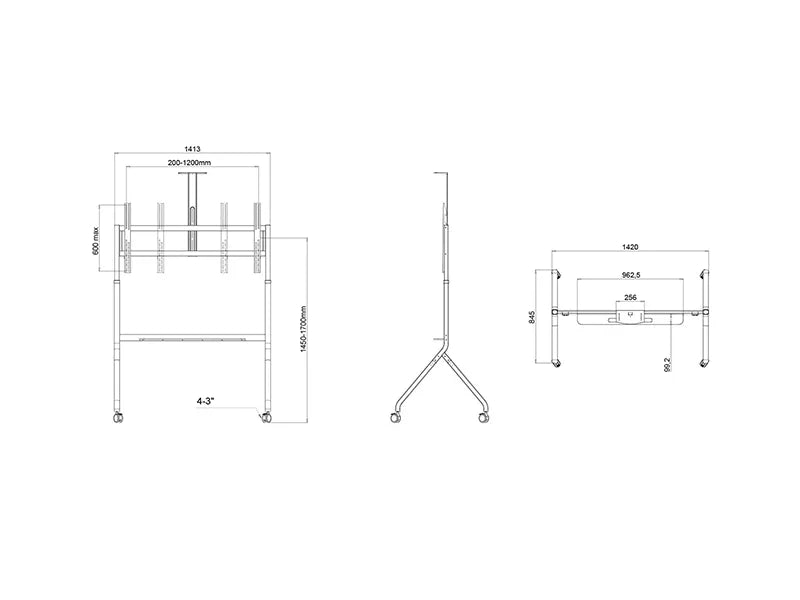 Multibrackets M Collaboration Floorstand (65"-100")