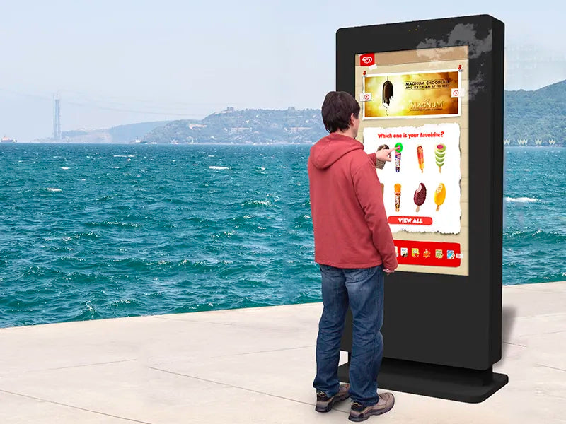 Outdoor PCAP Freestanding Multi Touch Screen Posters (43"-65")