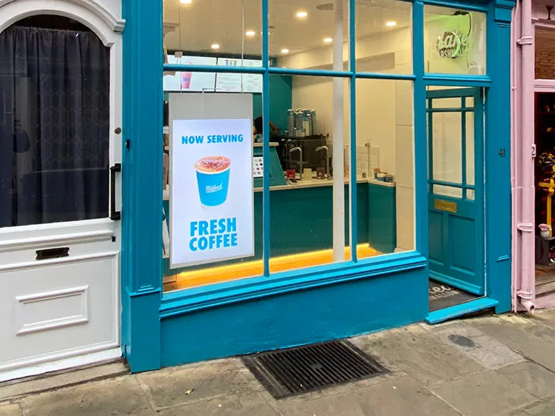 Vibrant Hanging Double Sided Window Displays (43"-55")