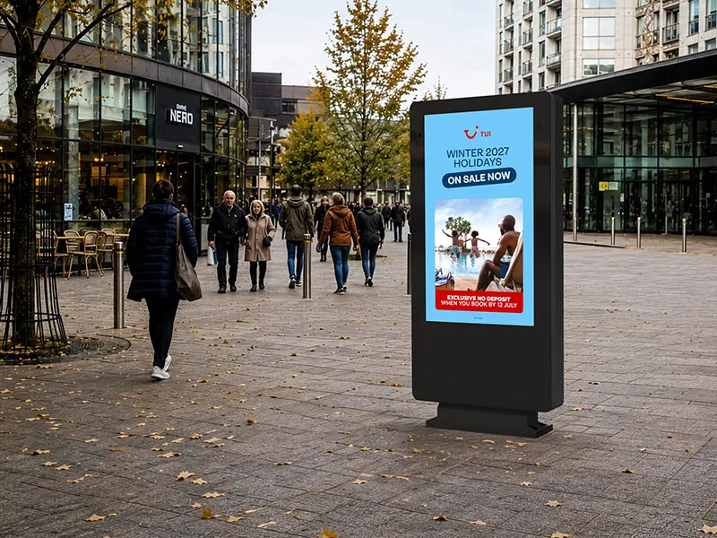Allsee Outdoor 4K Elite Freestanding Touch Screen Posters