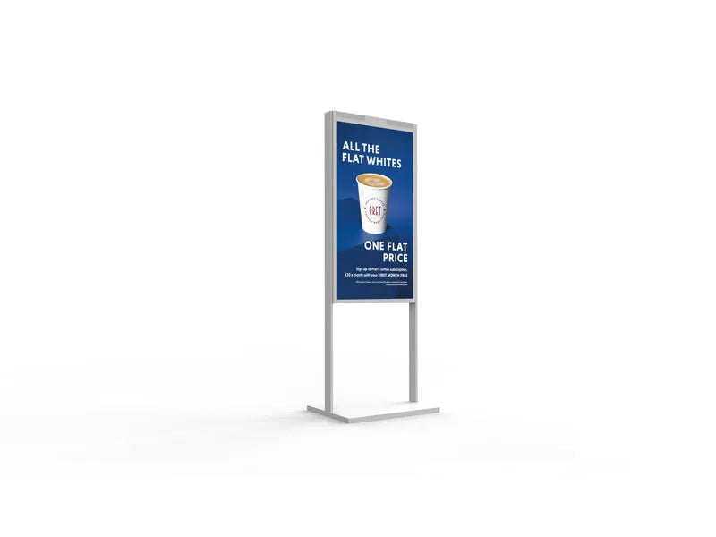 Floor Stand for Double-Sided Window Displays