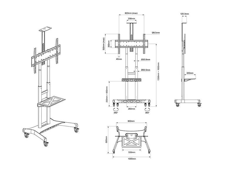Multibrackets MB4627 M Public Floorstand Basic 180
