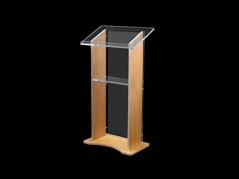 Amethyst Wood Veneer & Acrylic Lectern