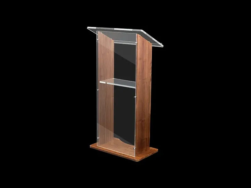 Amethyst Wood Veneer & Acrylic Lectern