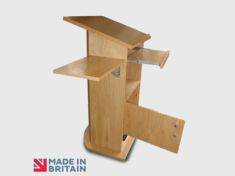 Wood AV Lectern 04 - Presentation Media