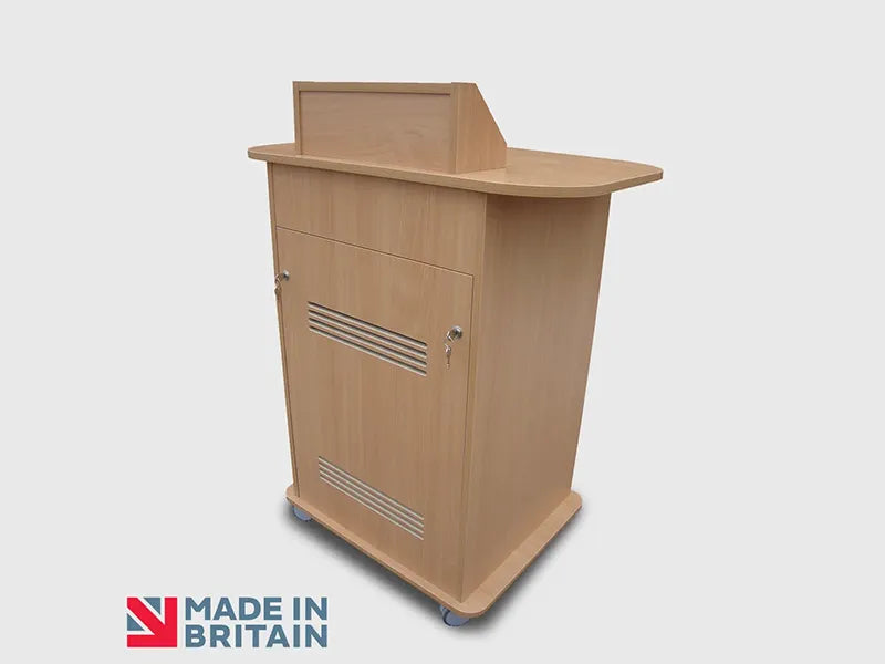 Wood AV Lectern 07 - Presentation Media