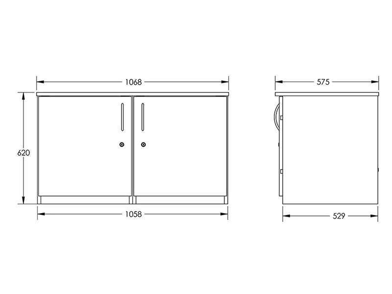 JM Credenza Double Rack Units