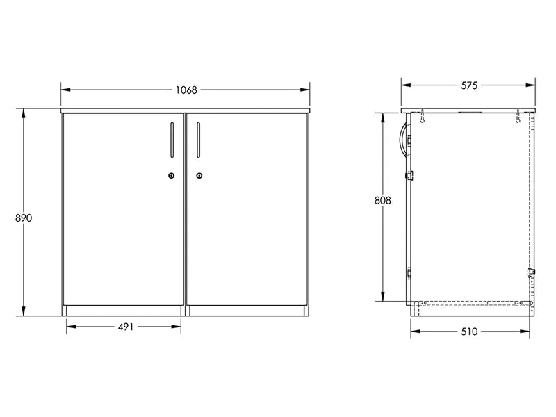 JM Credenza Double Rack Units