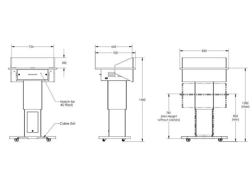 Sentinel Height Adjustable Lectern