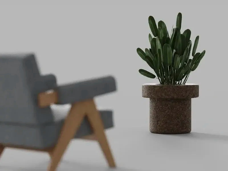 Greenmood Mario Geometric Expanded Cork Planter