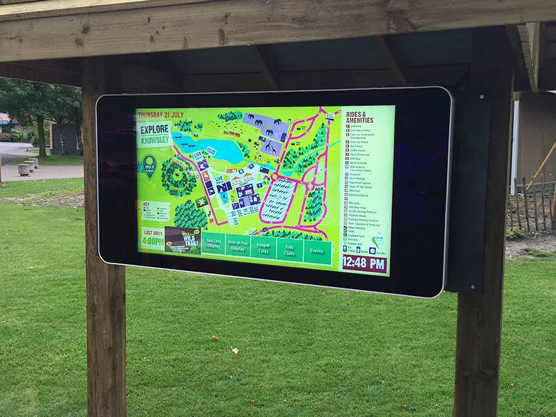 Outdoor PCAP Wall-Mounted Touch Screen Displays (22"-65")