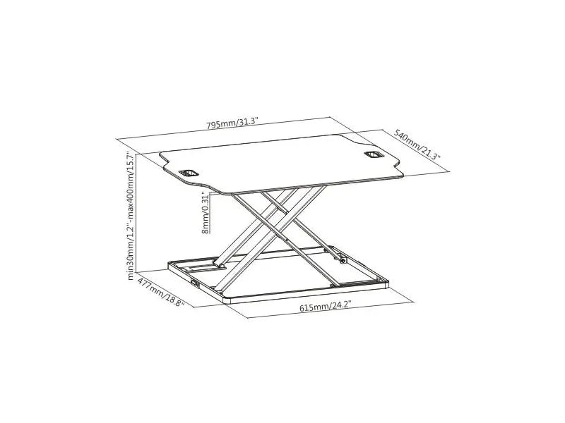 Ergonomic Sit-Stand PC Desk (One Tier)